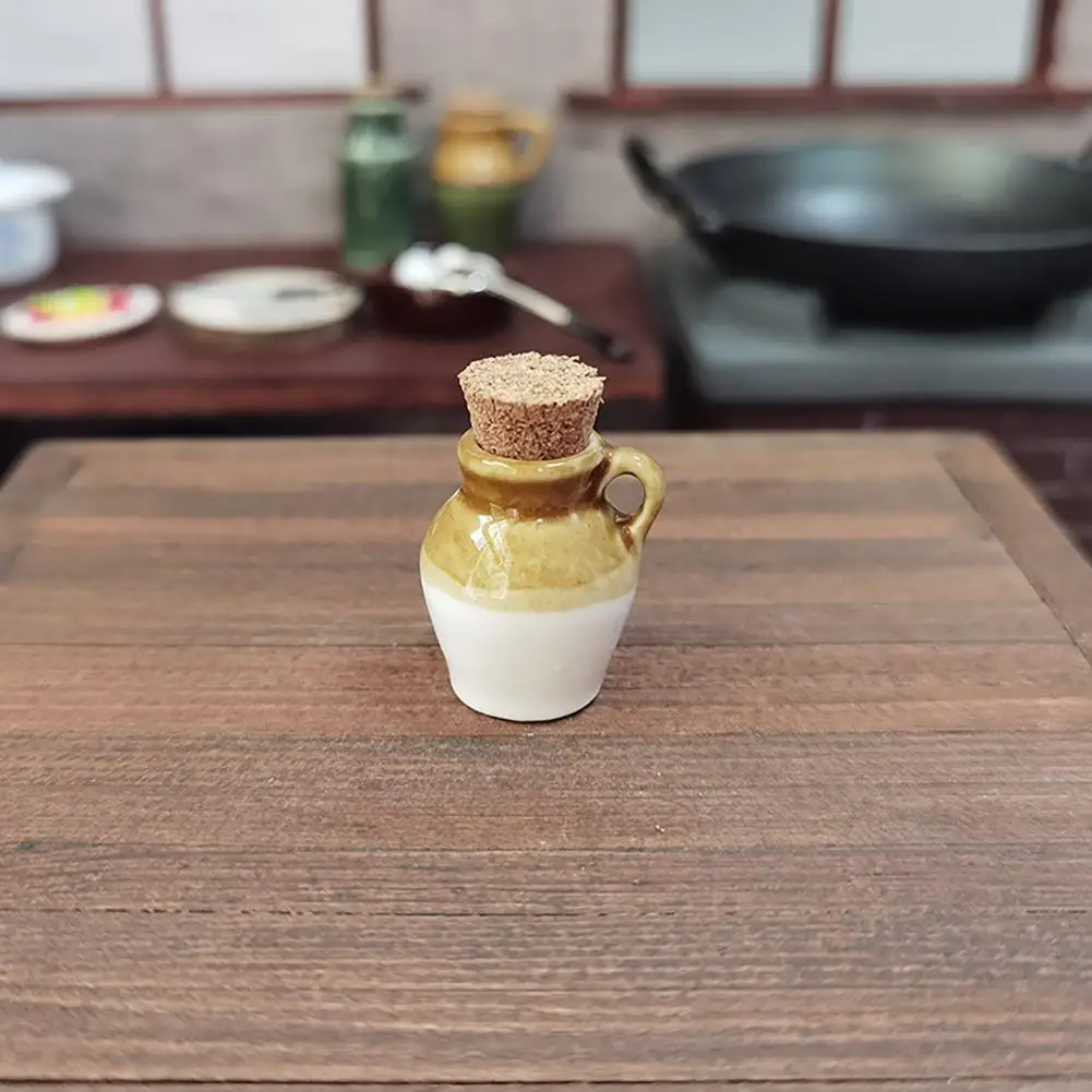 

Прочная Керамическая Реалистичная миниатюрная керамическая бутылка Dollhose для подарков