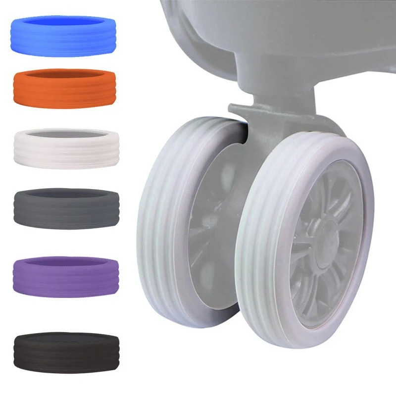 

8pcs/set Silicone Rubber Ring Tightly Tightened Stretchable Wheel Ring Luggage Wheel Silicone Cover Chair Muffler Silicone Cover