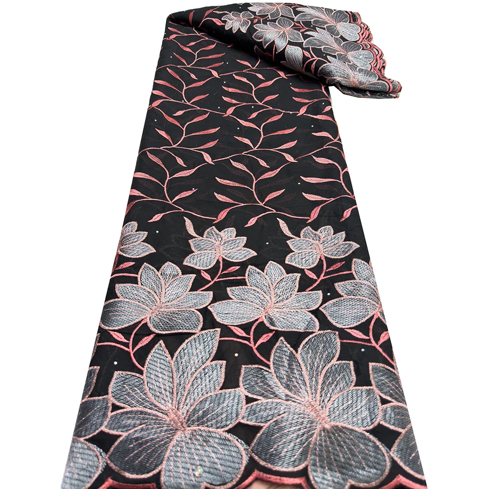 Высококачественная полиэфирная кружевная ткань PGC 2024 нигерийский африканский