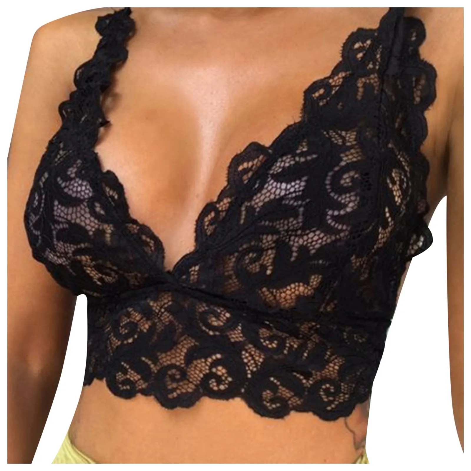 

New Lace Women Lingerie Garter Belts Sexy Cotton Push Up Ladies Bra Tops Wirefree Comfort Slim Fit Yoga Hollow Out Girl Cami Bra