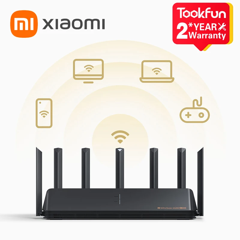 

Оригинальный маршрутизатор Xiaomi AIoT AX6000 WiFi6 VPN Mesh 512 Мб/с ретранслятор ЦП Qualcomm внешний сигнальный сетевой усилитель OFDMA