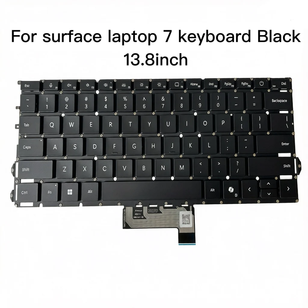 Фото Новая клавиатура для Surface Laptop 7 2036 2037 15 дюймов 13,8 дюймов, американская раскладка, черная, золотая, серебристая №2