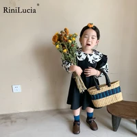 rinilucia 2022 new kids baby girls summer outfits ruffles tops floral dress set fashion children kid girl cute clothing