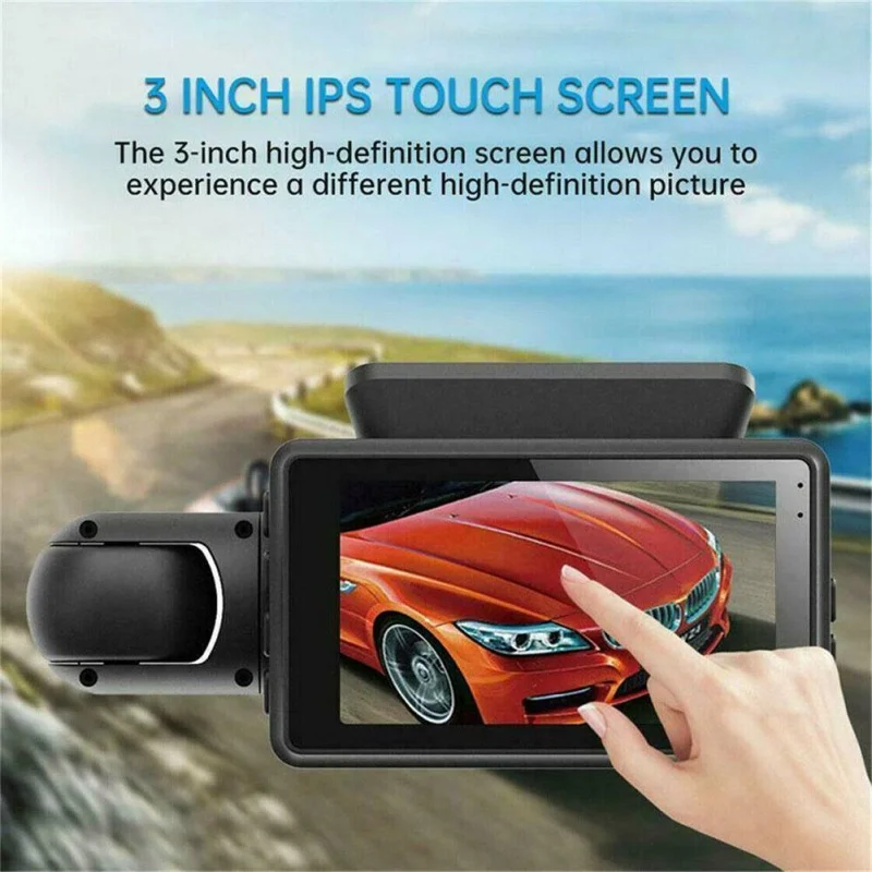 

2 Lens Car Video recorder HD1080P Dash Cam Car Black Box 3.0inch IPS Camera Recorder Night Vision G-sensor Loop Recording Dvr