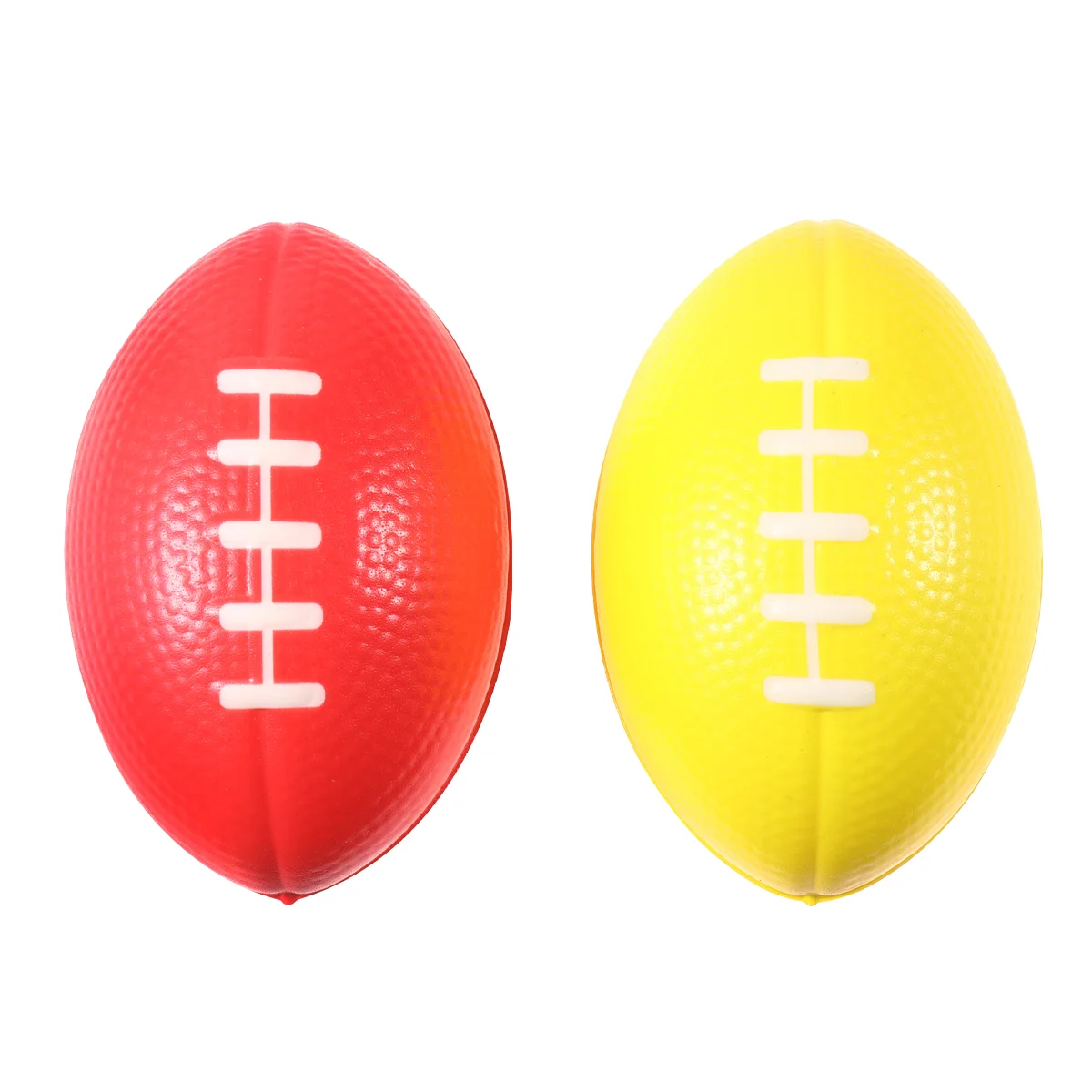

10 Pcs Rugby Shaped Squeeze Relieve Toy Rising Ball Bounce PU Sponge Squeezing Decompression Toys