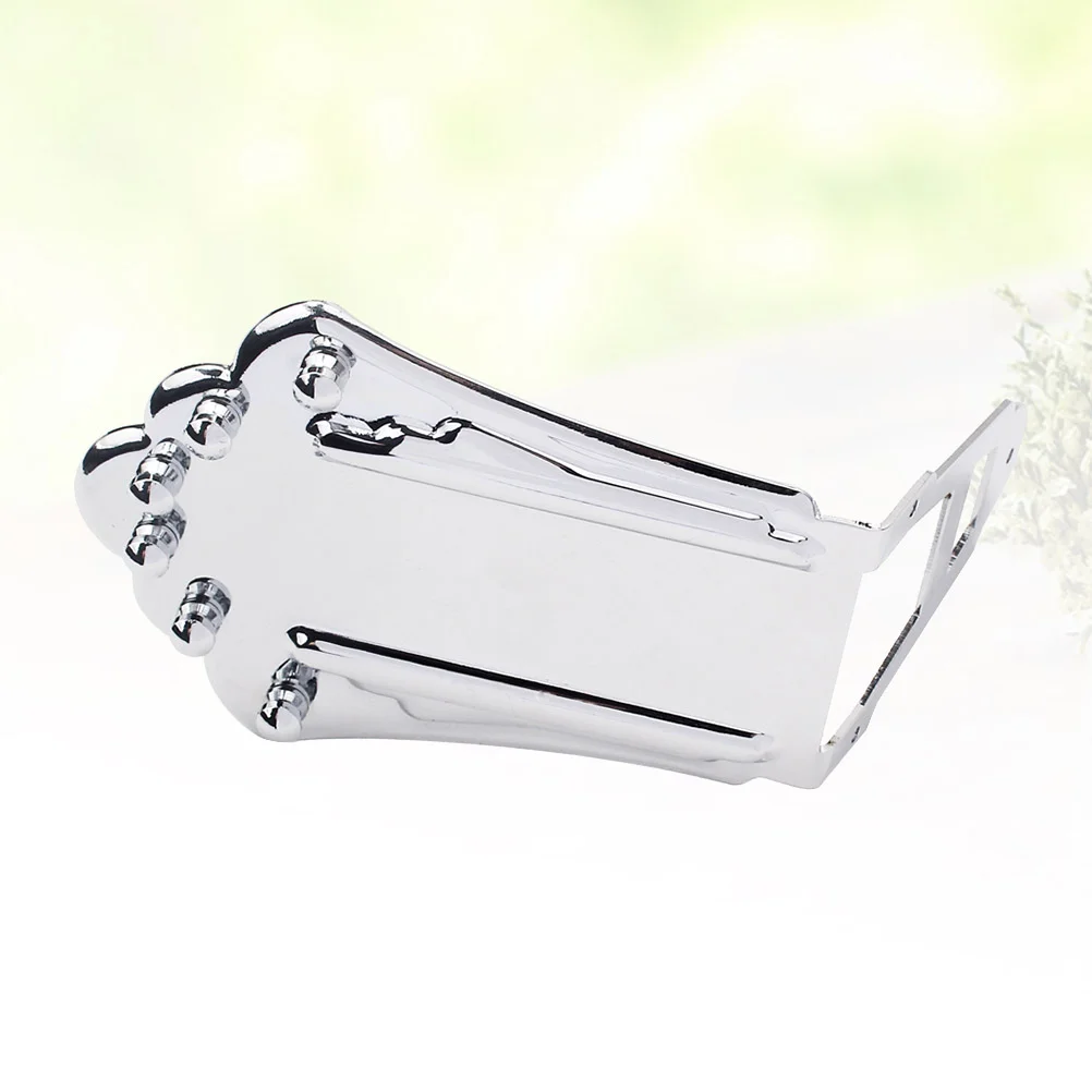 

Metal Soild Trapeze Tailpiece String Drawing Board For Jazz Guitar Use(Silver)