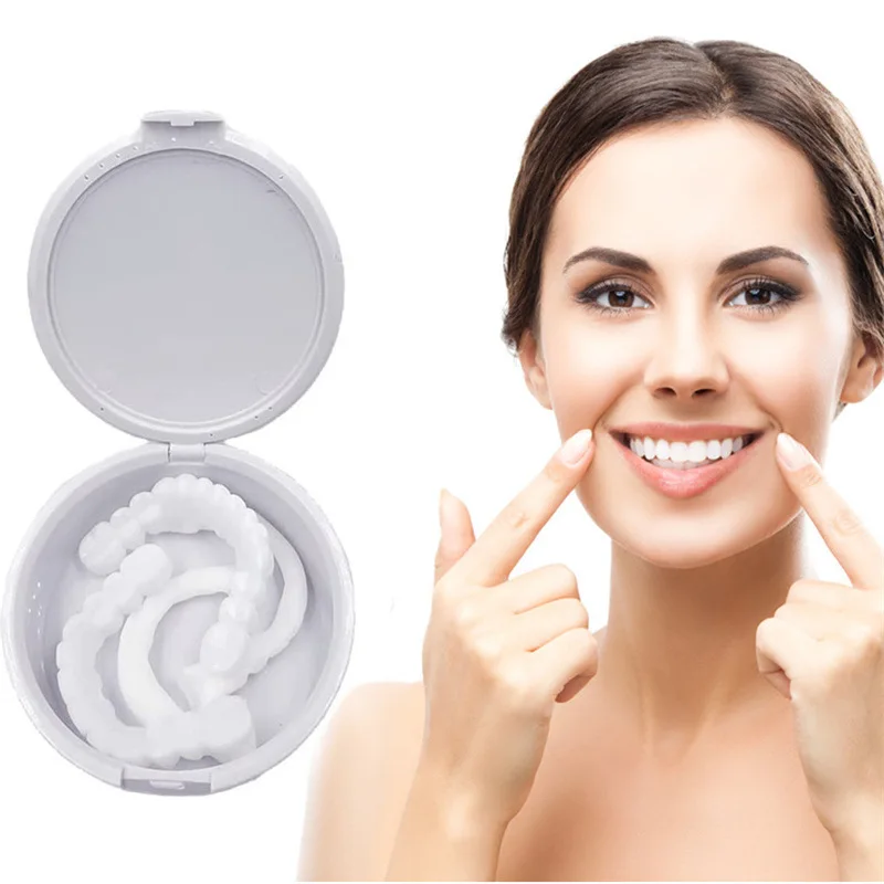 

Upper and Lower Teeth Reusable Non-porous Teeth Whitening Kit Simulated Dentures Oral Cosmetic Tools Veneers Teeth