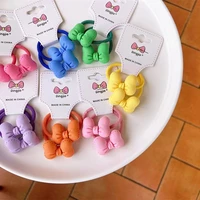 2022 new cute girl hair ring fashion bow tie childrens hair rope sweet bow tie hair elastic girl hair accessories gift