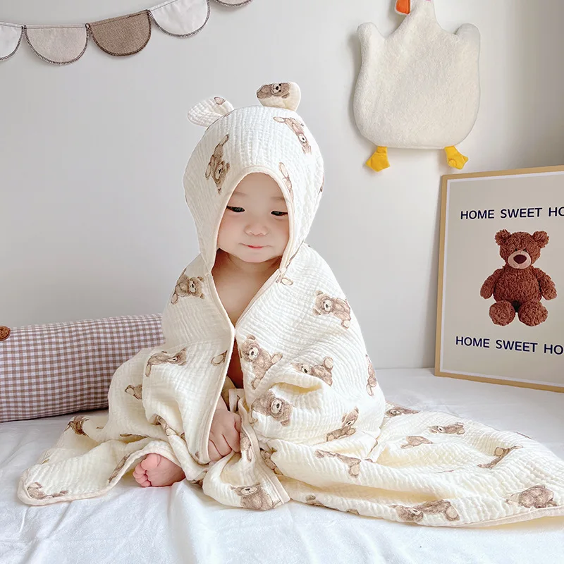 S Cloth Towel Kids Cloak Beach Bathrobe Soft Wrap Blanket For Infants Newborn Boys Girls 130x70cm