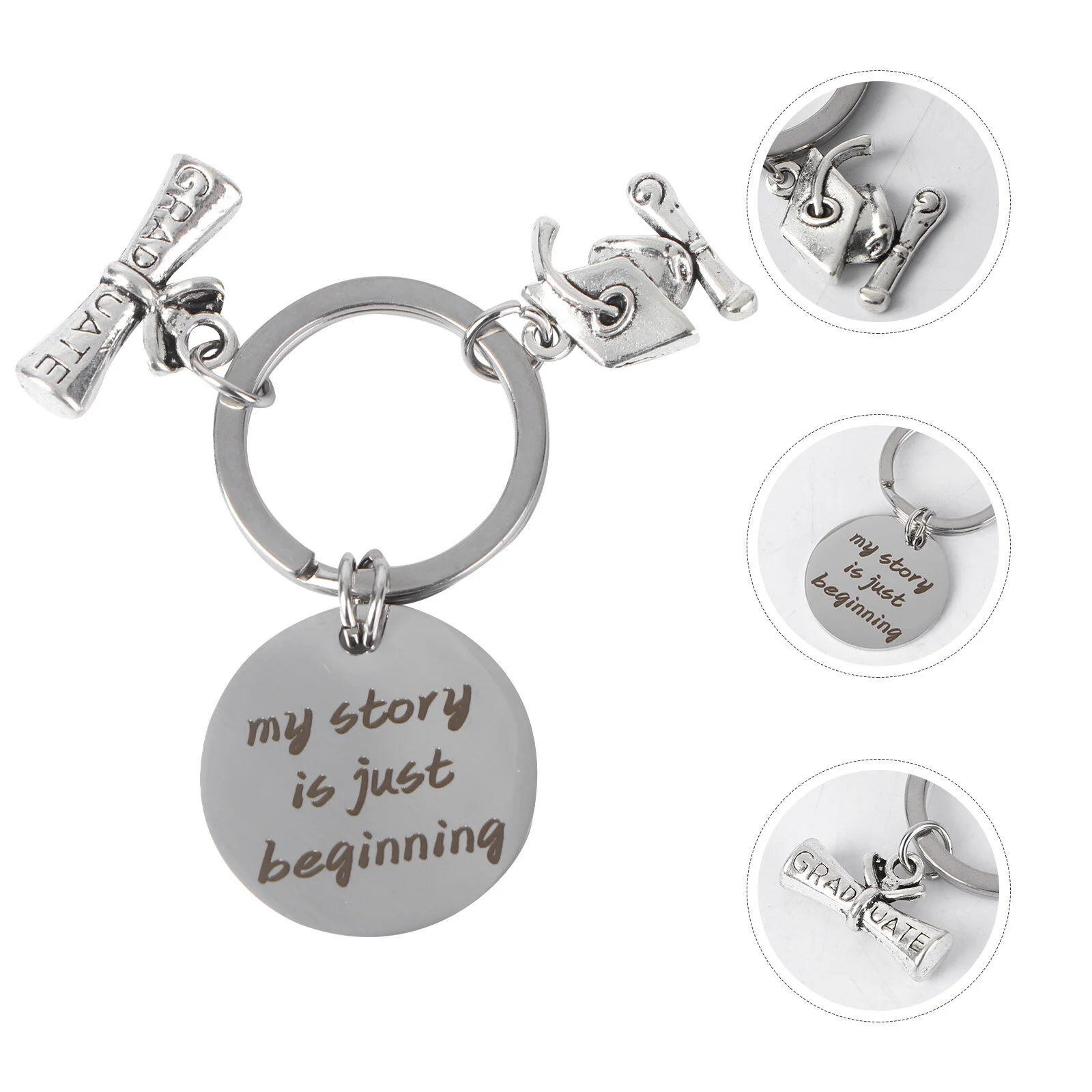 

Graduation Keychain 1PC Inspirational Graduation Gifts Keychain My Story Is Just Beginning Keychain for Her Him