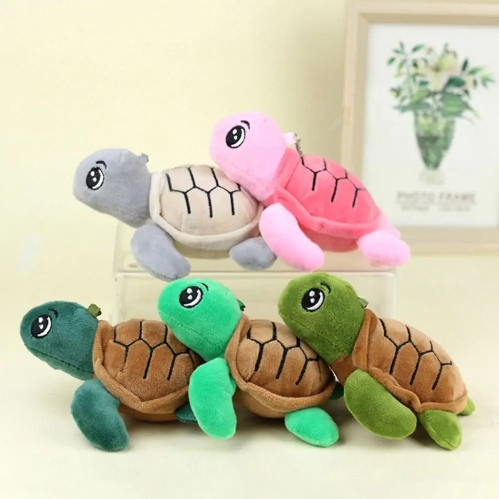 

Cute Turtle Keychain Plush Stuffed Toys Tortoise Cartoon Dolls Soft Animal Small Pendant Bag Ornaments Decor Kids Girls Gifts