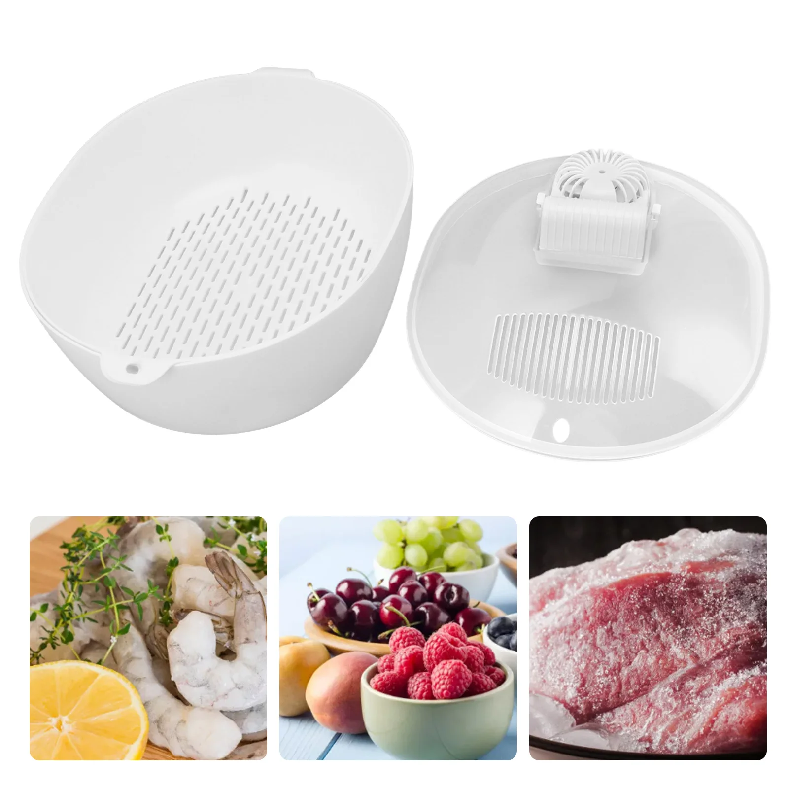 

Defrosting Basket For Frozen Meat 4 In 1 Defroster Rapid Thawing Tray For Home Kitchen