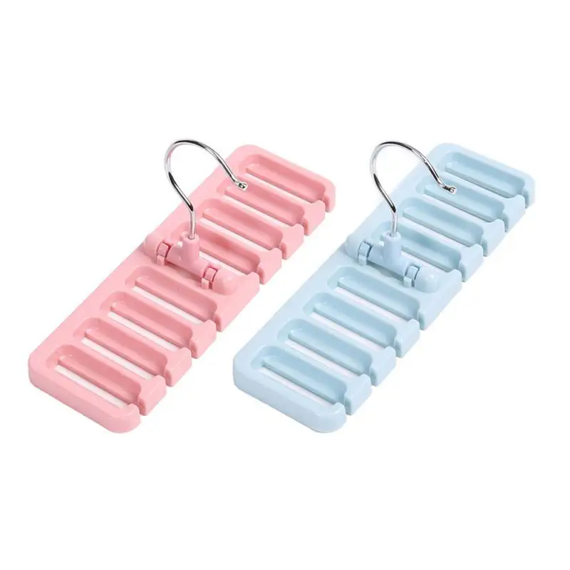 

Creative Multi-function 8-hole Belt Scarf Rack Storage Rack Space Saving Belt Hanger Plastic Tie Belt Scarf Rack Drop Shipping