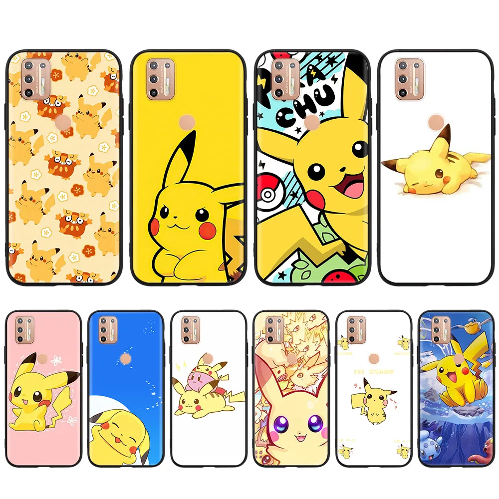 Черный чехол Pikachu для Realme C2 C3 C11 C15 C20 C20A C12 C25 C21 C21Y C25Y C25S C31 C30 9I X2 XT V11 V11S Pro - купить по