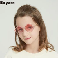 boyarn baby sunglasses fashion round frame personalized diamond encrusted childrens sunglasses childrens lace glasses anti ult