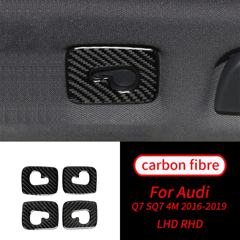 

Крючок на крышу из углеродного волокна для Audi Q7 SQ7 4M 2016-2019, декоративные защитные наклейки, Обложка, аксессуары для интерьера автомобиля