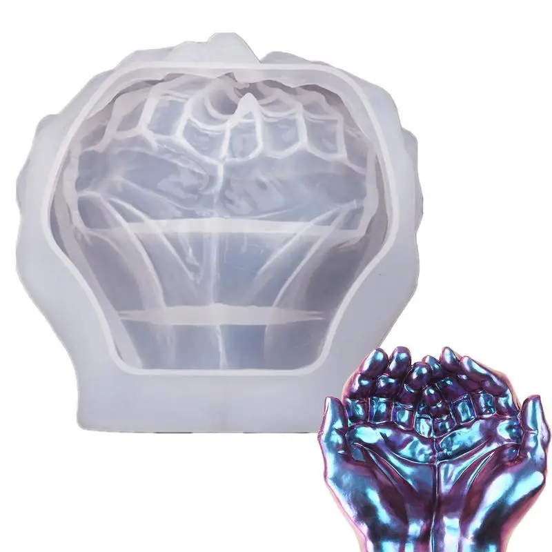 

Модель для двух рук, ручная пепельница, зеркальная эпоксидная силиконовая форма «сделай сам», пепельница, эпоксидная Хрустальная смола, сил...