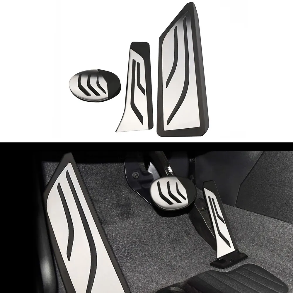 

Stainless Steel Car Pedals for BMW X1 X2 1 2 Series F48 F39 F40 F45 F46 Gas Brake Rest Dead Pedal Protection Cover