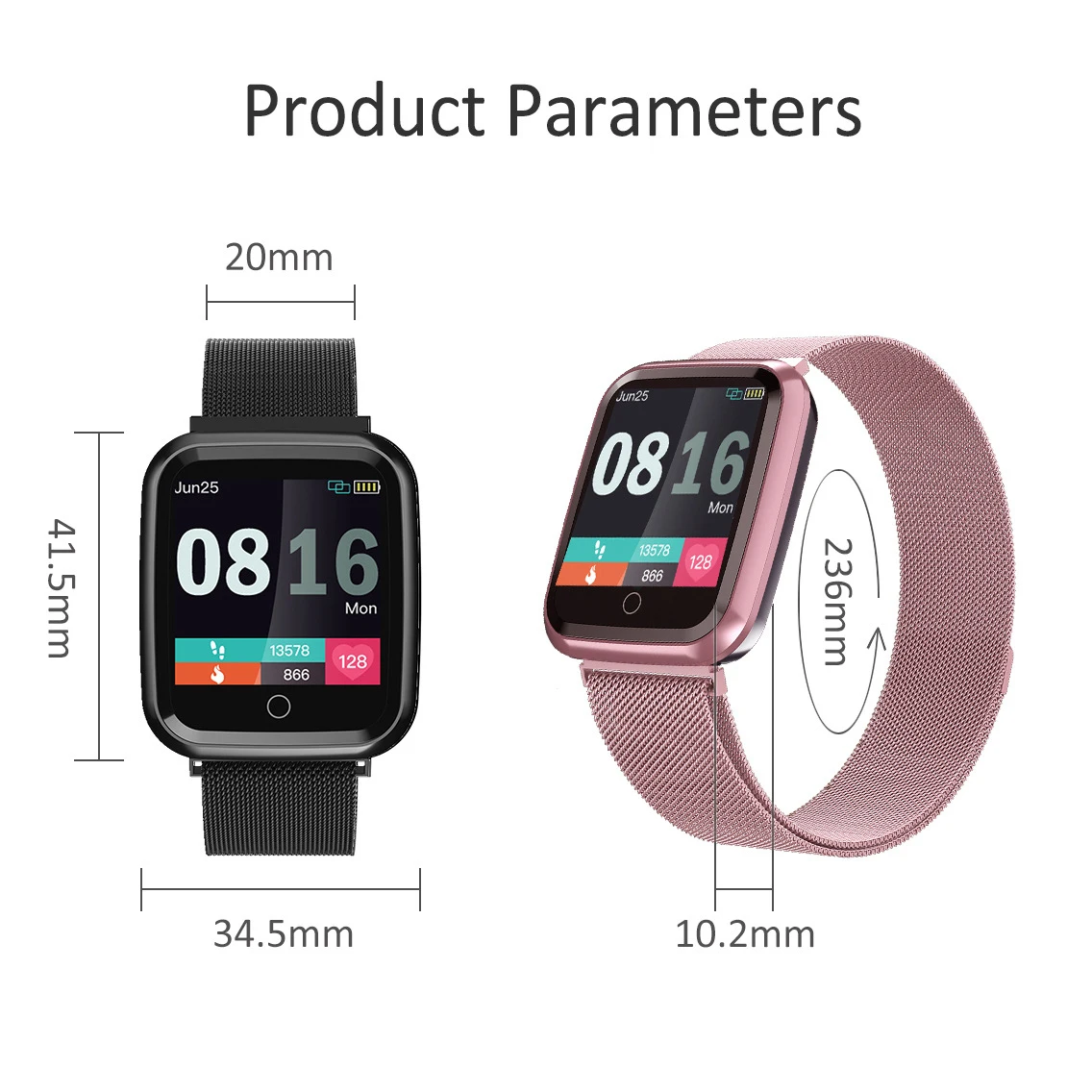 

Women Smart Watch IP68 Waterproof Smartwatch Heart Rate Monitor Sport Fitness Watch Wearable Devices For Ios Android