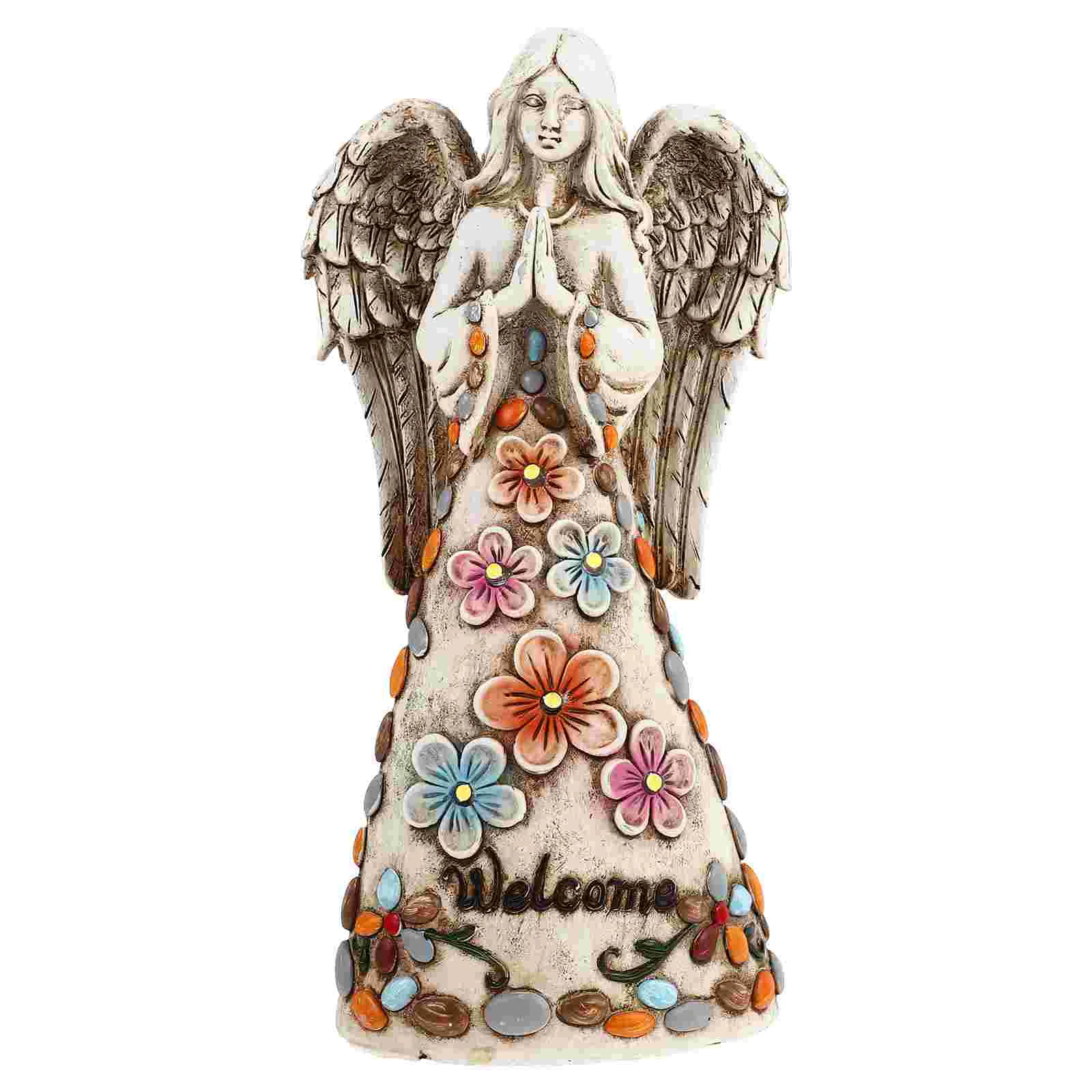 

1PC Angel Solar Light Housewarming Gift Garden Decoration Resin Angel Decoration