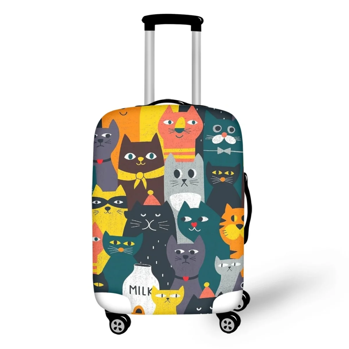 FORUDESIGNS Luggage Protective Cover Cute Stacked Cat Printing Elastic Suitcase Checked Suitcase Cover Dust Cover Детский Багаж