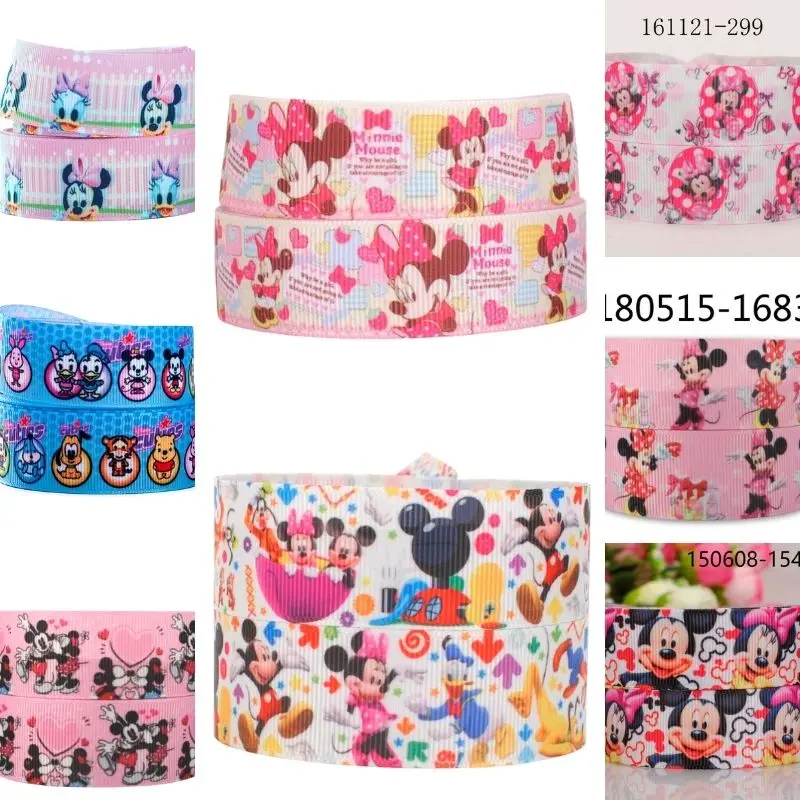 

10 ярдов корсажная лента Disney Микки Минни Маус товары для рукоделия Подарочная коробка банты букет шнурок для шитья украшение 92600370