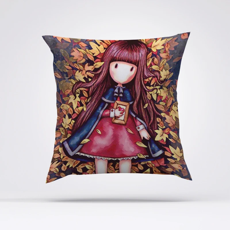 

Luxury Pillow Cover Santoro Gorjuss Car Sofa Cushion Covers 45*45 Pillowcase Pillowcases for Pillows Decor Home Short Plush Body