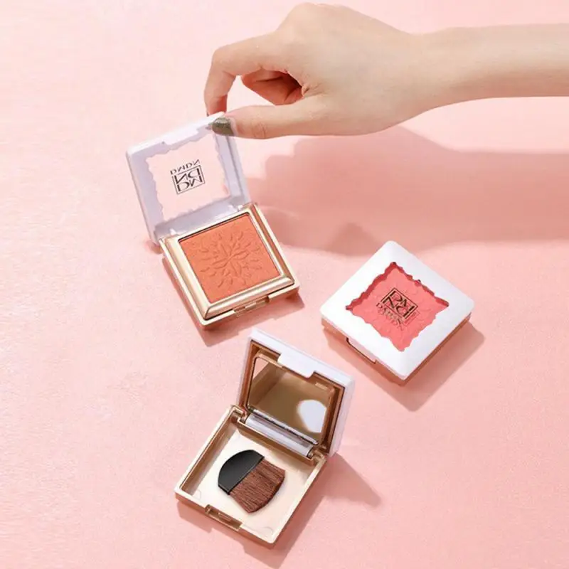 

Silky Smooth Monochrome Powder Blusher Touch Up Plate Matte Pearlescent Nude Makeup Peach Orange Rouge Student Beauty Cosmetics