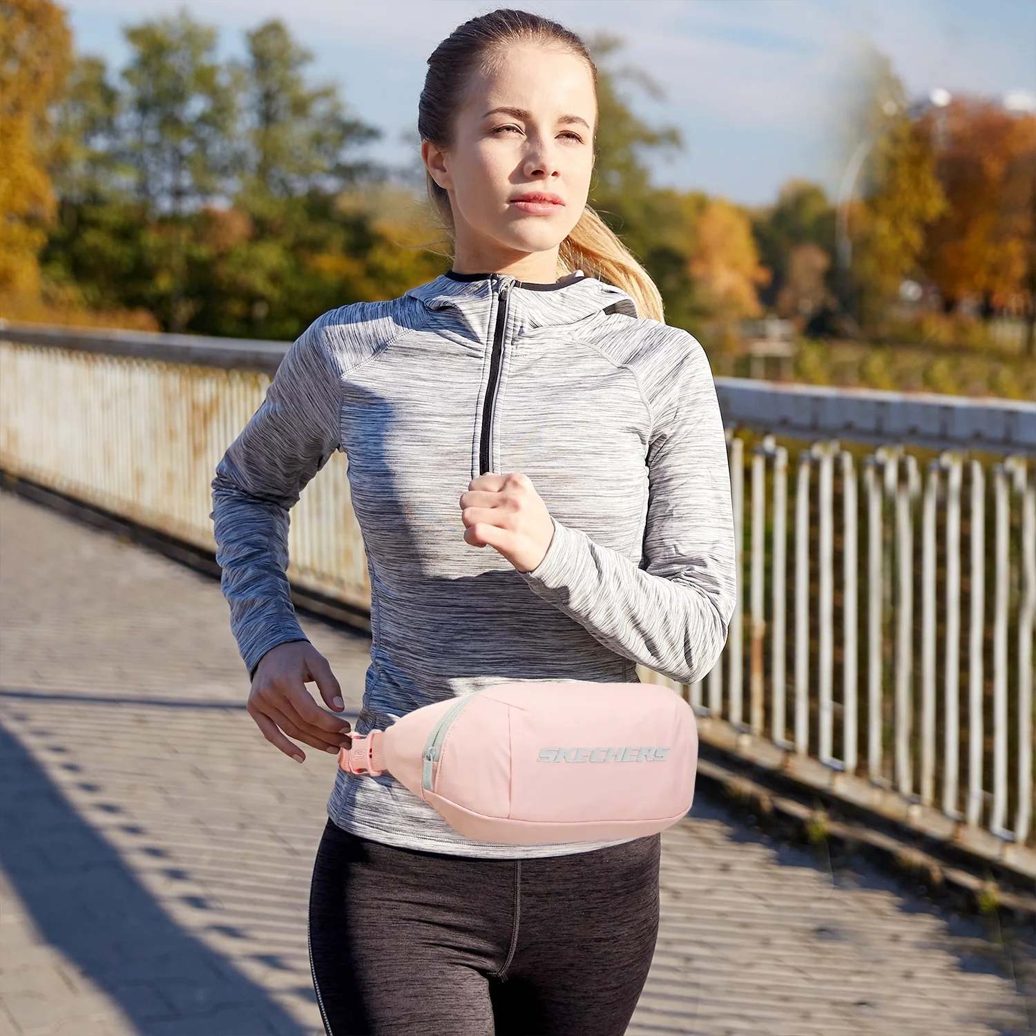Функциональная поясная сумка SKECHERS для мужчин и женщин Спортивная фитнеса бега