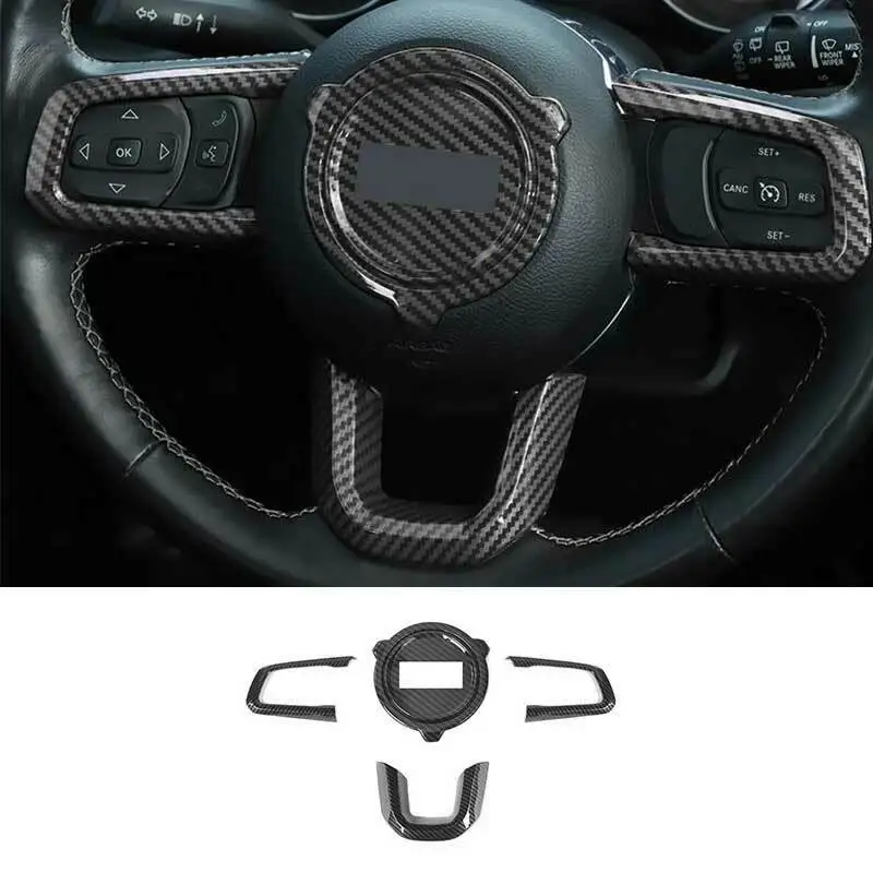 

4 шт., накладки на руль для Jeep Wrangler JL 2018-2021