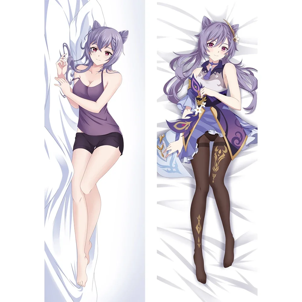

180cm Genshin Impact Anime Dakimakura Pillows Cute Keqing Hugging Body Pillowcase Peach Skin Sleeping Cushion Cover Custom