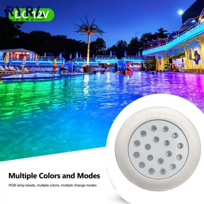 

Pool Light 5V Underwater Light IP68 Seven Color RGB Underwater Ambient Light Wall Mounted LED Updated Submersible LED Lights New