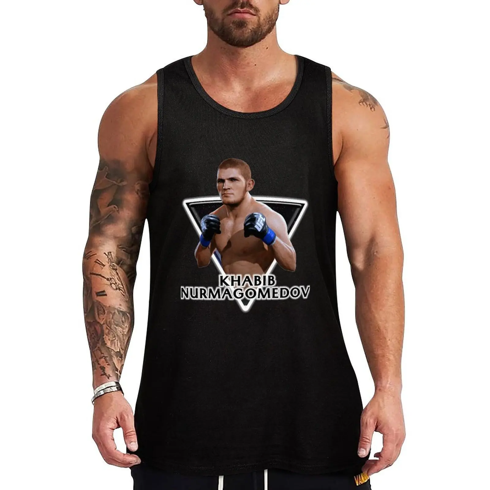 Фото Майка для тренировок Khabib Nurmagomedov In TRI V Tank Top Performance, влагоотводящая, для занятий спортом №1