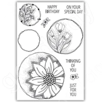 new floral buttons clear stamps metal cutting stamps scrapbooking diy decoration craft embossing 2022 spring