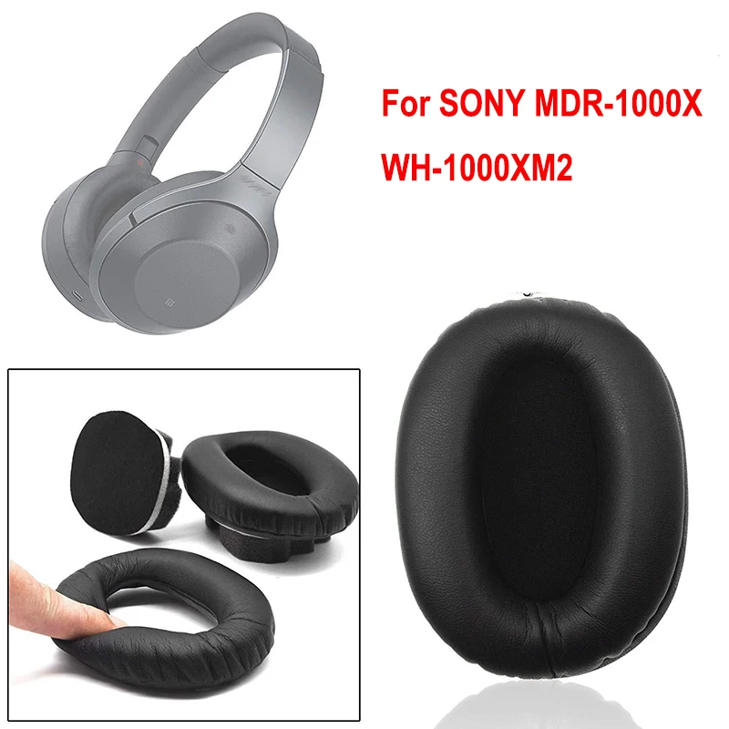 

New Ear Pads Cushions For Sony Mdr-1000x Wh -1000xm2 Headphones Earpads Soft Protein Leather Memory Foam Sponge Cover Earmuffs
