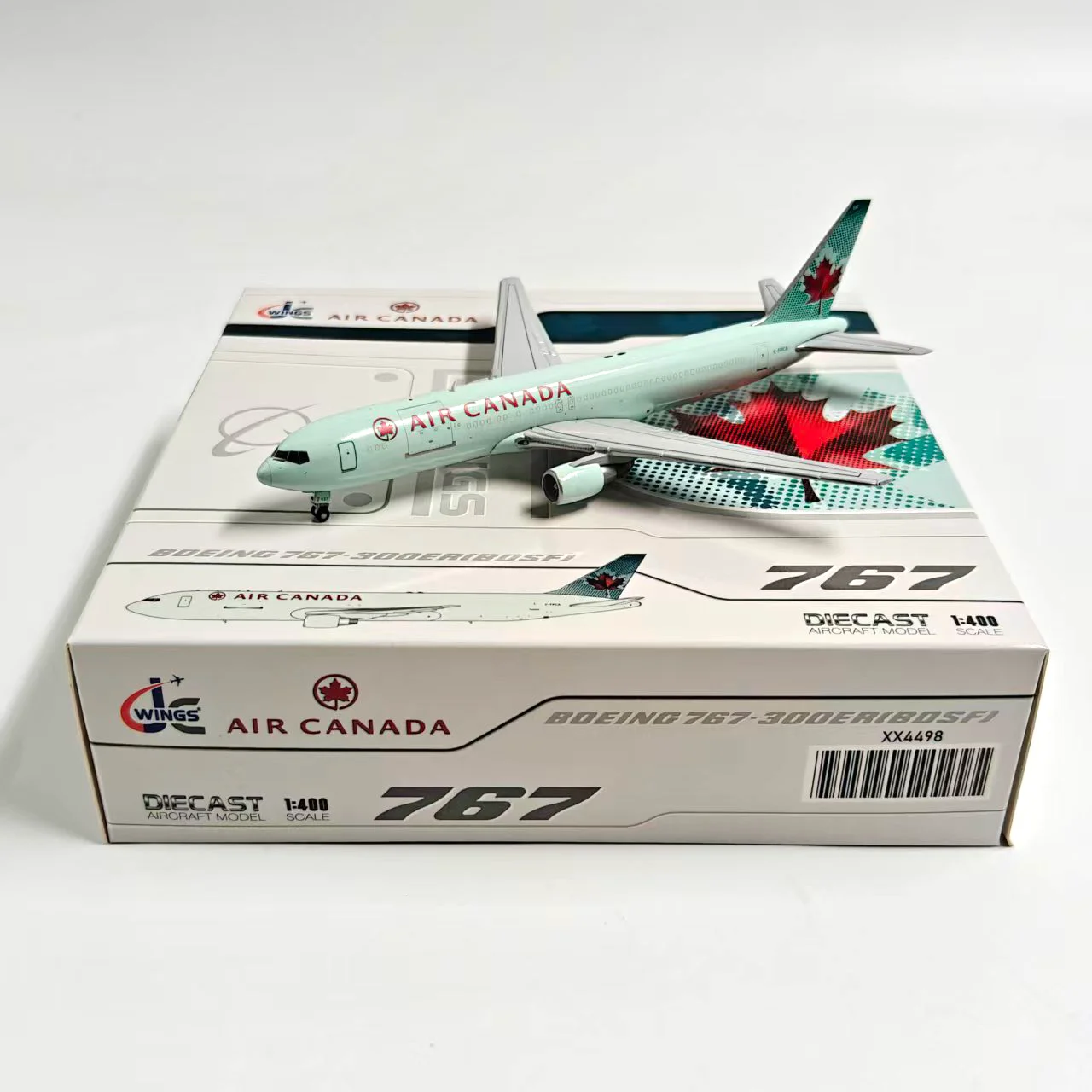 Фото Литая модель самолета JC B767 300 в масштабе 1:400, XX4498 C FPCA, из сплава. №1