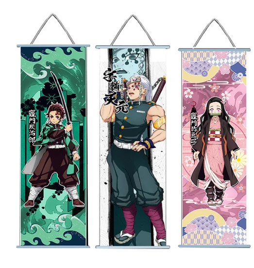 

Demon Slayer Scroll Canvas Wall Art Anime Cartoon Poster Home Decor