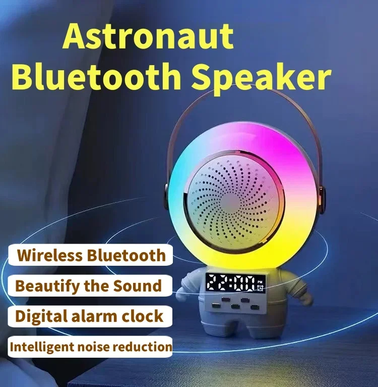 Bluetooth Караоке-система Астронавт Дизайн Беспроводные Колонки Красочное Освещение