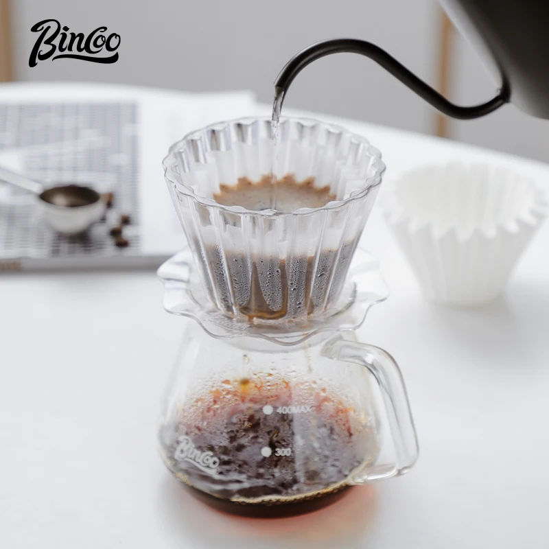 Чашка с фильтром для кофе Bincoo ручной работы плоская сетчатая корзина фильтр