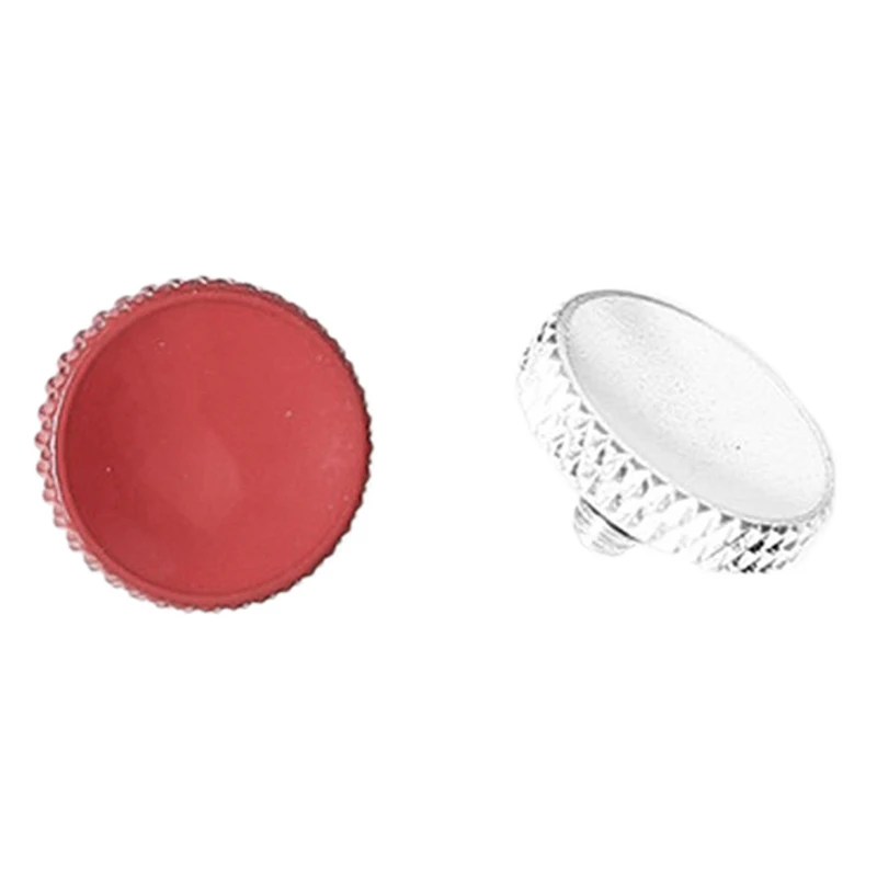 

2 Pcs Camera Shutter Release Button Metal(Red & Silver)