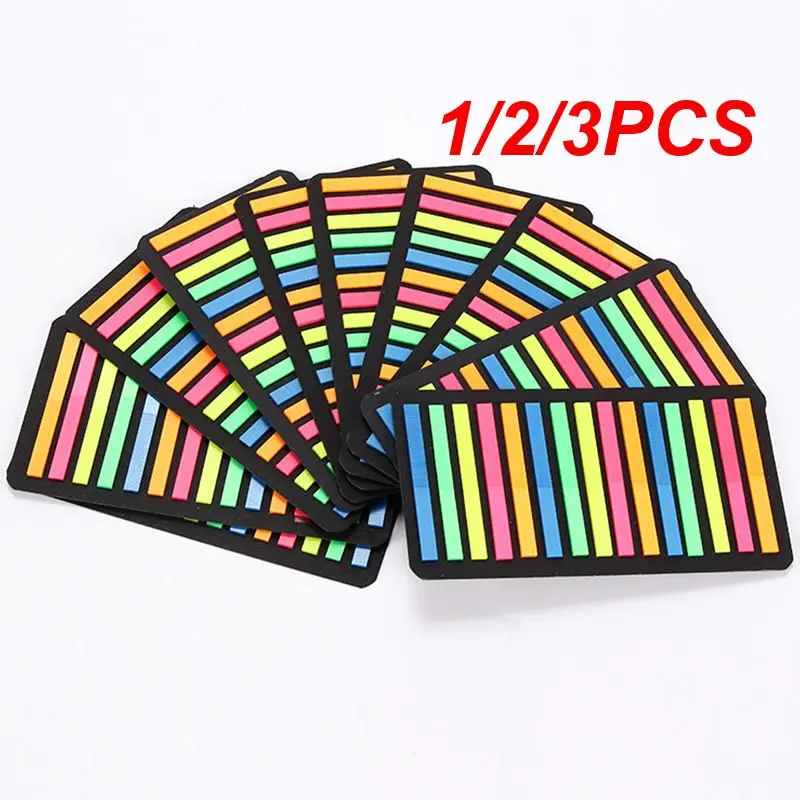 

1/2/3PCS Color Stickers Transparent Fluorescent Index Flags Stickers Label Plan Stickers Kids Gifts School Office Supplies