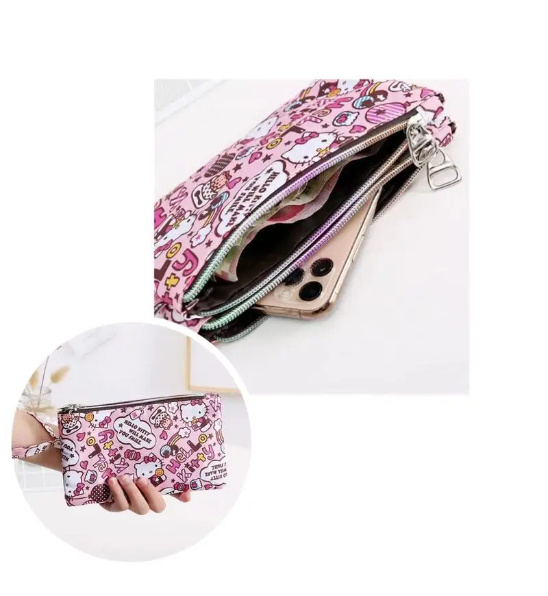 Sanrio мультфильм Zero кошелек Meileti Hello Kitty водонепроницаемый двойная молния милая