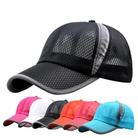 breathable mesh baseball cap women men summer solid sunshade hat unisex outdoor sports snapback caps adjustable casual hats