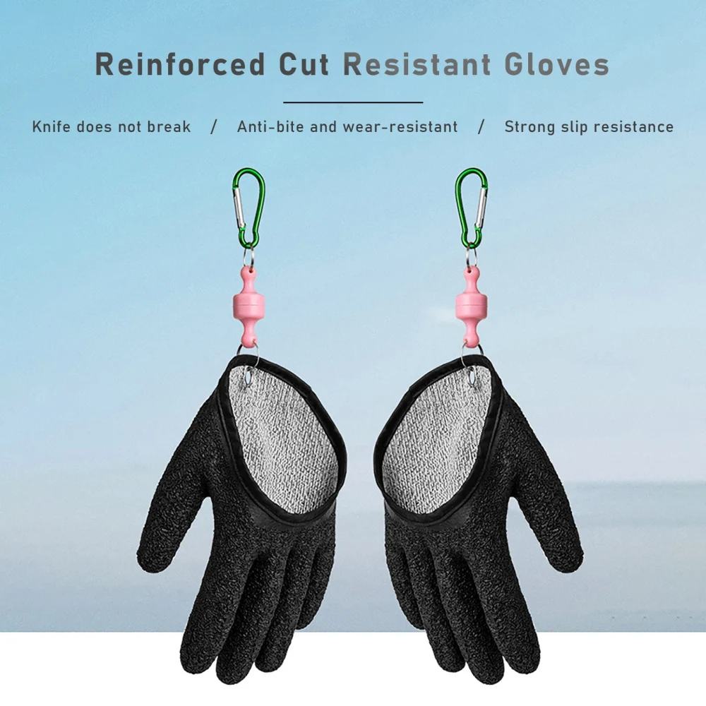 

Fishing Gloves Professional Anti-Slip Hunting Gloves Magnetic Anti-slip Fisherman Catching Fish Hunting Gloves Left/Right Hand