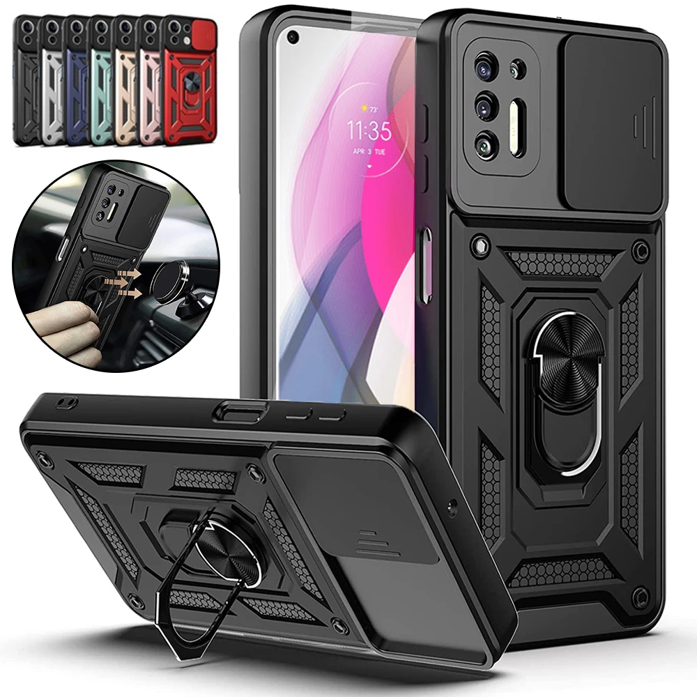 

Case For Moto G50 G10 G30 G20 G100 Play Stylus 2021 Kickstand Slide Camera Protector Hybird Impact-Resistant Bumpers Phone Case