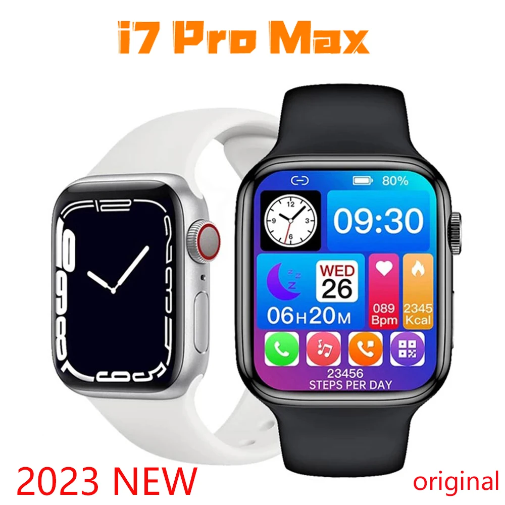 original i7 Pro Max Smartwatch Bracelet Smart Watch Series 7 Heart Rate Blood Pressure Fitness Tracker Wristwatch Clock PK i8 u8