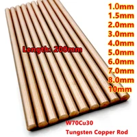 w70cu30 1 5mm 3mm 4mm 10mm diameter tungsten copper bar tungsten copper alloy good electric spark put electric rod length 200mm