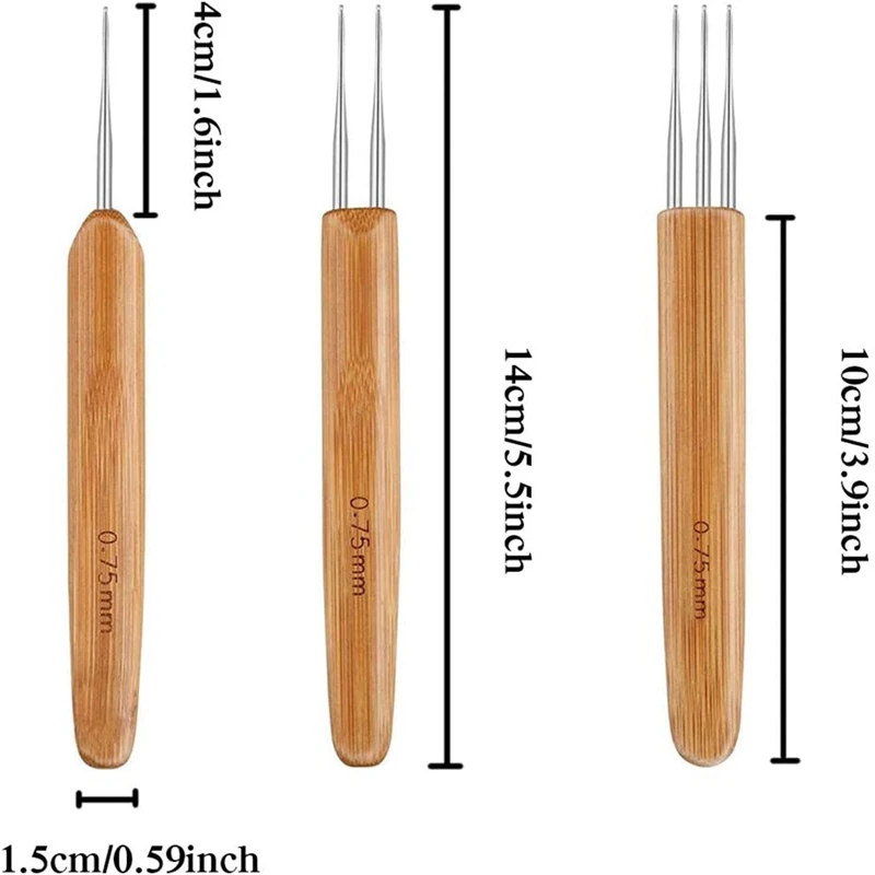 Крючки для вязания дредов - Набор инструментов блокировки игл крючком с защелкой