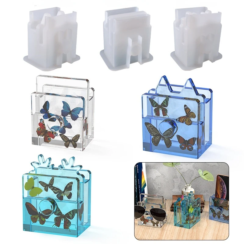 

DIY Epoxy Resin Mold Antler Cat Head Square Deer Antler Bracket Storage Silicone Mold Jewelry Tools