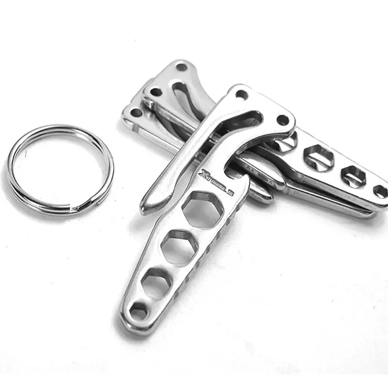

Hot Sale Pocket Carbon Stainless Steel Key Holder Bottle Opener Outdoor Sports Camping EDC Tactical Tool ouvre boite de conserve